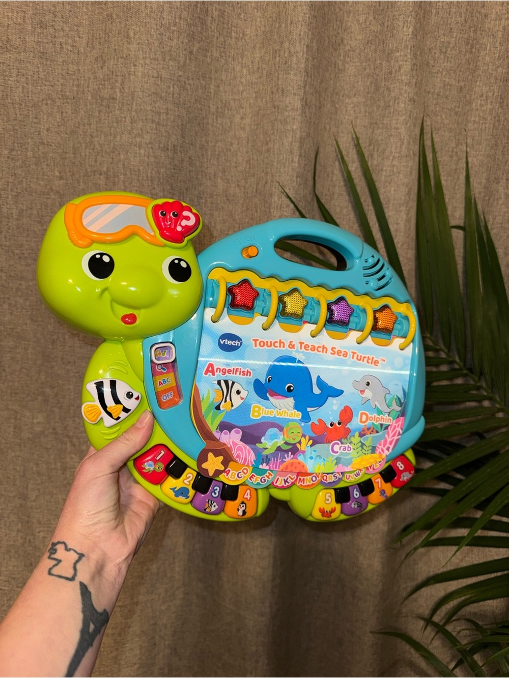 VTech Touch & Teach Sea Turtle Learning Toy - Blue & Green